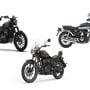 Yezdi Roadster vs Royal Enfield Meteor vs Honda H'ness in order.