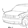 Ford patent image for replaceable front fenders for SUVs