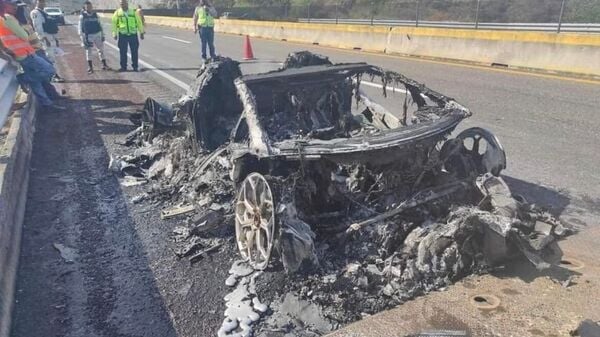 Extremely rare Lamborghini Aventador SVJ 63 Roadster burnt to ashes in  Mexico | HT Auto