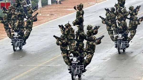 For decades, the motorcycle display teams of our forces have performed these stunts to celebrate the glory of the Republic Day Parade. These stunts are a proof of the precision and teamwork of the army that makes them a united and formidable force. For decades, the motorcycle display teams of our forces have performed these stunts to celebrate the glory of the Republic Day Parade. These stunts are a proof of the precision and teamwork of the army that makes them a united and formidable force.