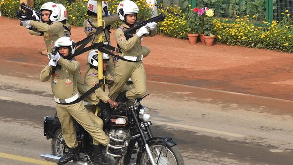 The image shows women armed forces showcasing their bravery and their willingness to sacrifice for the nation. The image shows women armed forces showcasing their bravery and their willingness to sacrifice for the nation.
