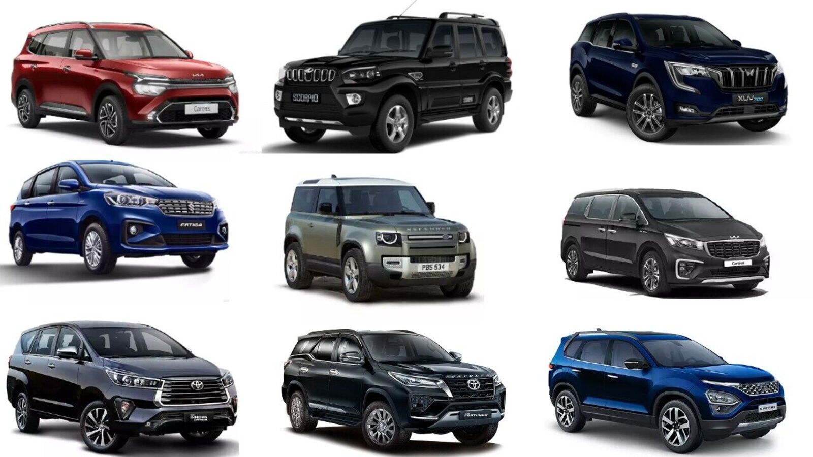 From Suvs To Mpvs Top 10 Seven Seater Cars In India Ht Auto