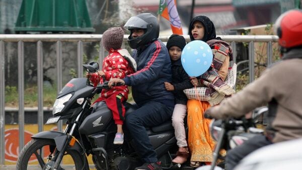 The Ministry of Road Transport and Highways has notified new safety rules for carrying children below four years of age on motorcycles today. (File photo) (Jitendra Prakash)
