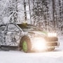 Skoda Fabia Rally2 undergoing winter testing in Finland