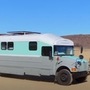 The converted motorhome comes with eleven windows including nine RV windows and two sky lights (Tiny House Giant Journey/YouTube)