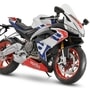 The new Aprilia RS660 comes with stars and stripes paint job with majorly white, red and blue colours.