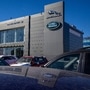 A picture shows a car dealership of Jaguar Land Rover, British multinational automobile manufacturer which produces luxury vehicles and sport utility vehicles, in Moscow on March 10, 2022, following the company's decision to pause the delivery of its cars in Russia. (AFP)