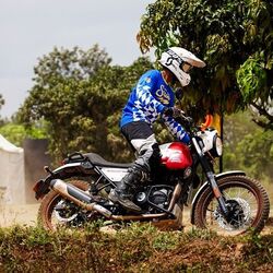 Scram 411 is a toned-down version of the much popular Himalayan ADV.