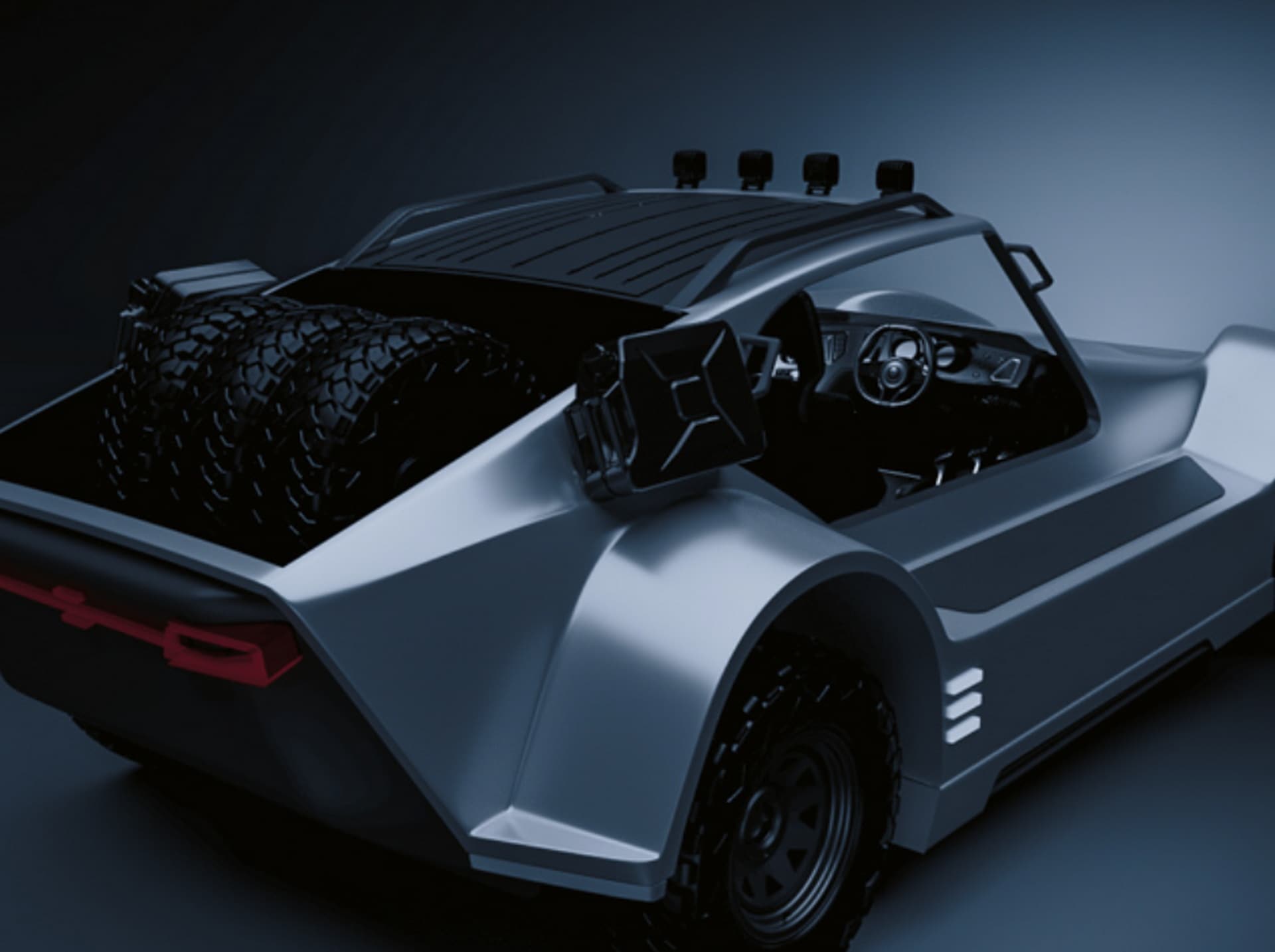 Despite being an EV, the Generation 2 sports a jerrycan mounted at the side profile.