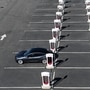 File photo: Tesla vehicles at a charging station. (AFP)