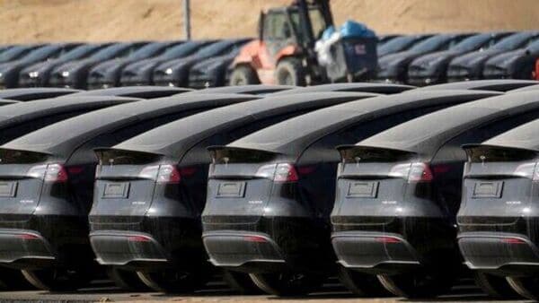 File photo of Tesla cars parked outside a facility in Germany. (AP)