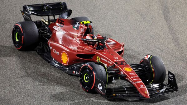 Ferrari in action at the Bahrain Grand Prix. (REUTERS)