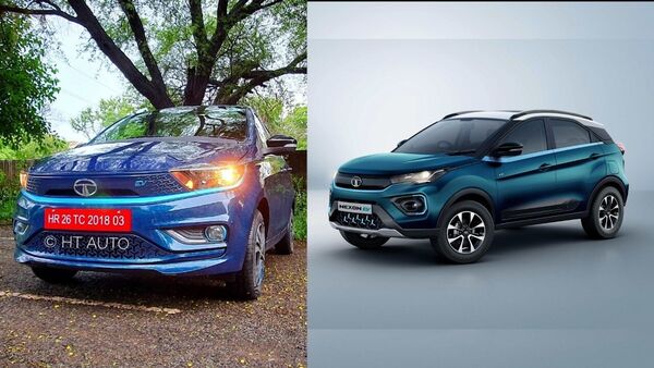 Tigor (left) and Nexon EVs (right) continue to drive up Tata Motors's sales in the electric vehicle segment.