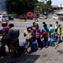 Sri Lankans queue up to buy diesel at a fuel station in Colombo, Sri Lanka. (File photo) (AP)