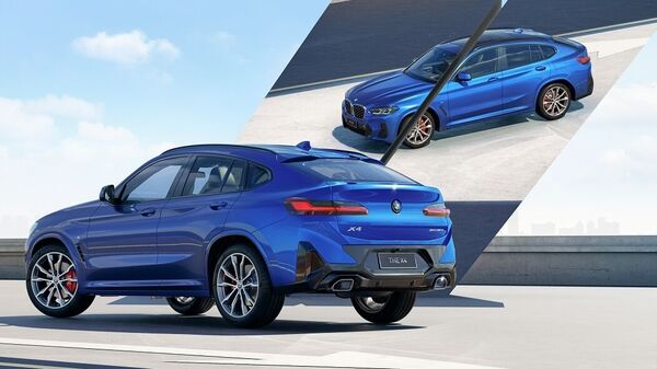 BMW X4 Silver Shadow Edition's enormous width is emphasized through two-part wrap-around LED rear taillights, a large automatic tailgate and wide free-form tailpipe in chrome finish.