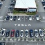 File photo of Tesla cars parked in a lot at the Tesla factory in Fremont, California. (AFP)