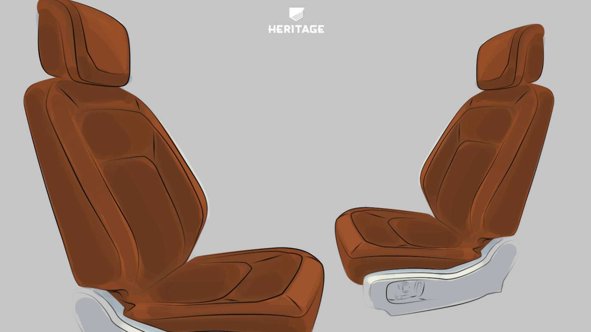 The Land Rover Defender Convertible comes with classic seat designs adding retro charm. The Land Rover Defender Convertible comes with classic seat designs adding retro charm.