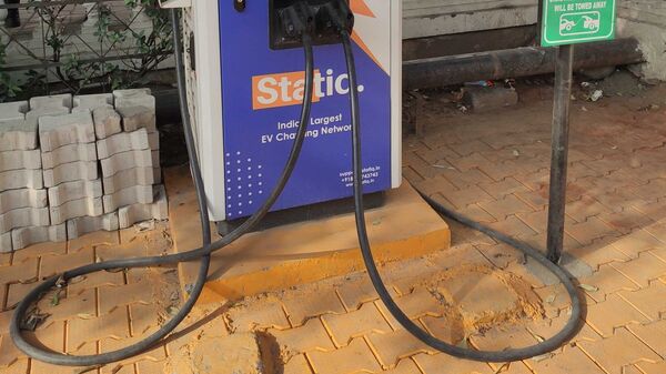 File photo of an electric vehicle charging station operated by Statiq