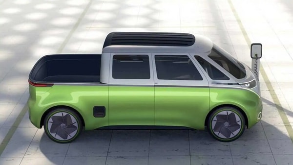The concept of a Volkswagen ID. Buzz based electric pickup truck. (Image:  Instagram/klauszyciora)