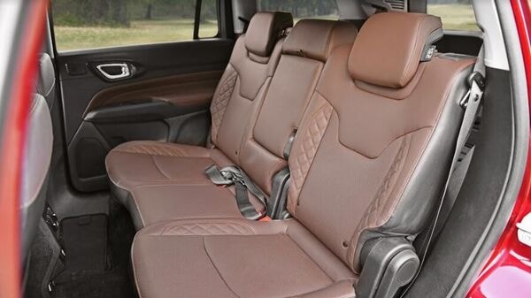 A look at the second-row seats inside the Jeep Meridian.