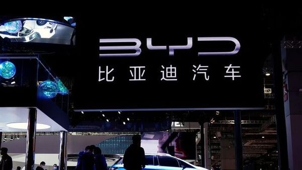File photo of BYD booth during a media day for the Auto Shanghai  (REUTERS)