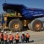 A hydrogen-powered truck, part of Anglo American Plc's NuGen carbon-neutral project, at the Anglo American Platinum Ltd. Mogalakwena platinum mine in Mogalakwena, South Africa. (Bloomberg)
