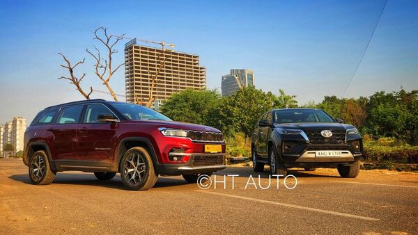 Meridian is more compact of the two vehicles but it is more stylish to look at whereas Fortuner continues to benefit from its dominant road presence.
