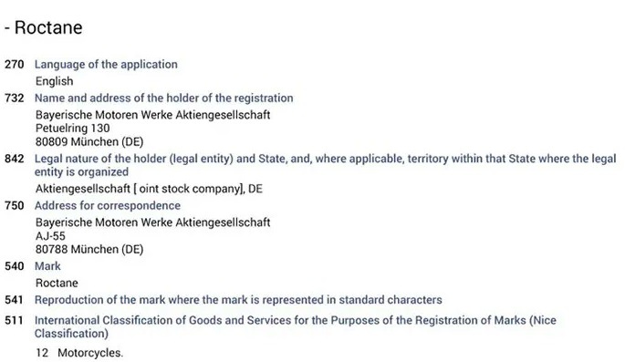BMW Rocktane has been already trademarked in Germany.