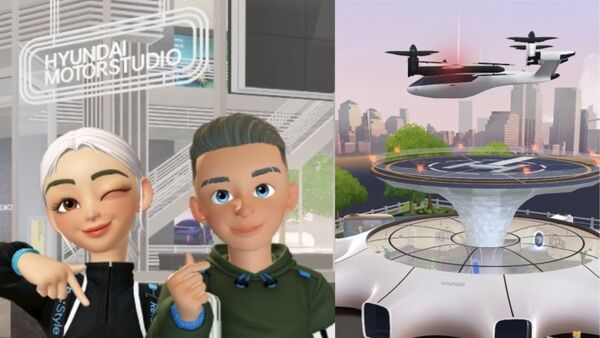 Metaverse users can ride the S-A1 urban air mobility vehicle in Hyundai Motor's virtual world.