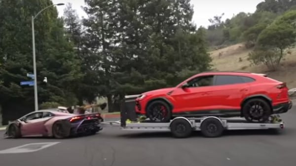 Watch: Lamborghini Huracan tows an Audi RS6 and a Urus in a crazy stunt |  HT Auto