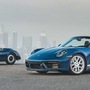 Porsche 911 Carrera GTS Cabriolet America Edition wears a special Azure Blue paint theme.