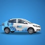 BluSmart is one of several cab aggregators offering electric mobility for consumers in India. (Photo courtesy: Twitter/BluSmartIndia)