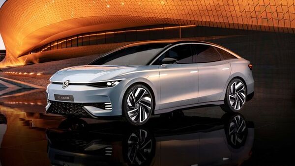 The production version of the all-electric Volkswagen ID.  The Aero sedan is expected to be on display at CES 2023.