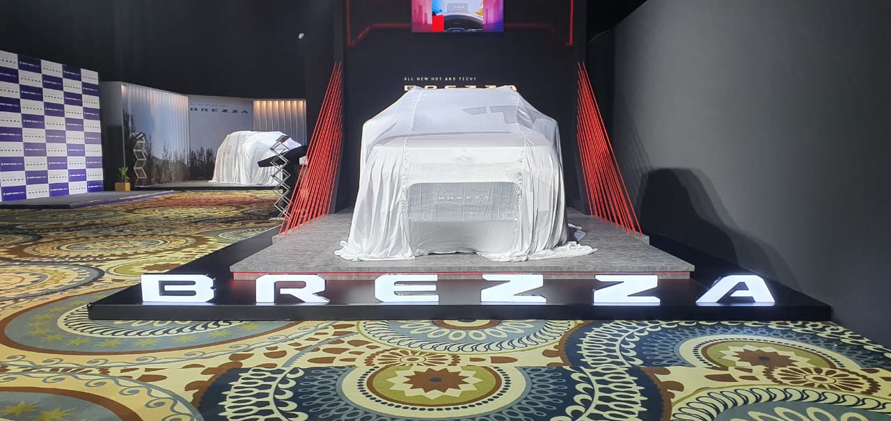 New Brezza seen under covers just ahead of the official launch. New Brezza seen under covers just ahead of the official launch.