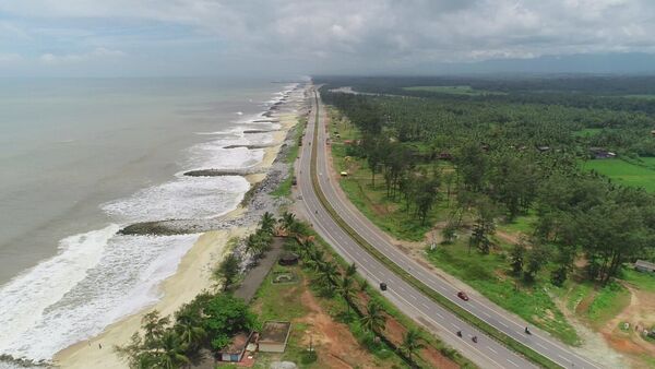 The coastal highway connects major cities and towns along the way including places such as Panvel, Chiplun, Karwar, Udupi, Surathkal, among others.