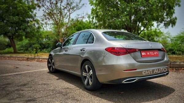 While the C-Class (in pic) is the latest sedan from Mercedes to receive an update, it is the E-Class LWB that remains the hot seller. (HT Auto/Sabyasachi Dasgupta)