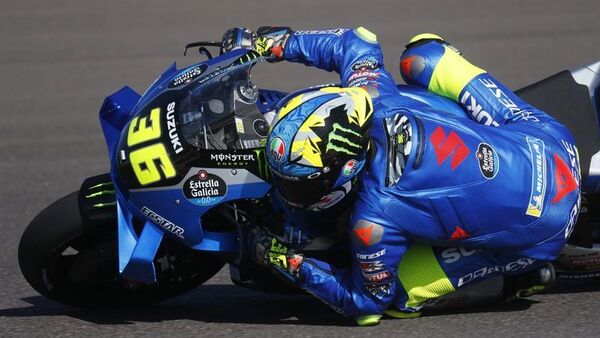 Team Suzuki Ecstar's Joan Mir during a qualifying race at the Grand Prix of Argentina. (REUTERS)