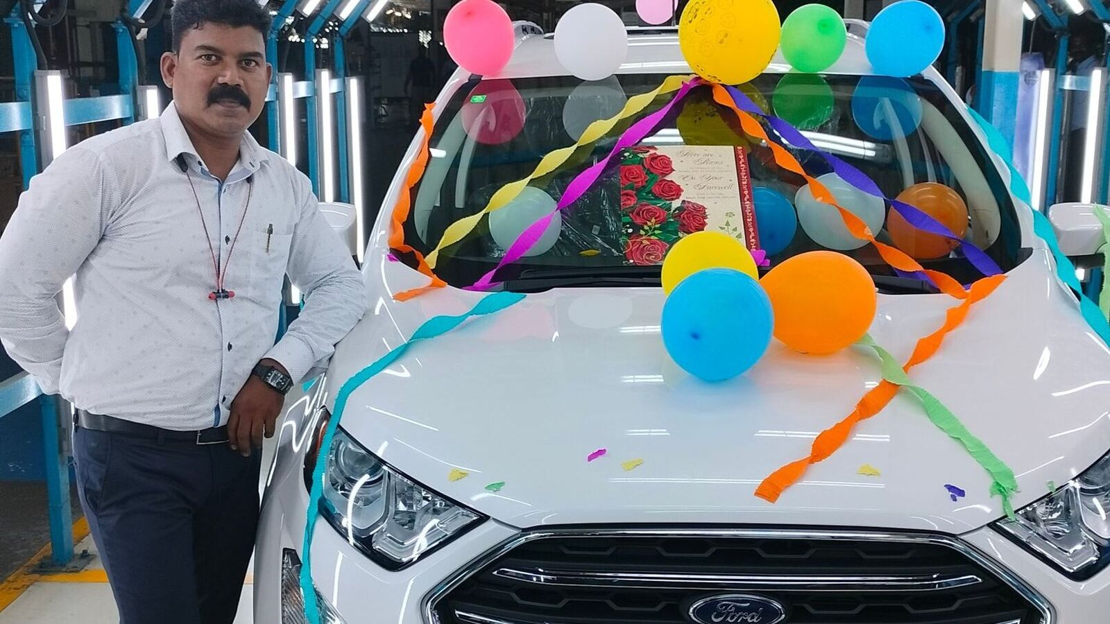 Ford India rolls out final automotive from Chennai plant, a white EcoSport