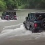 Mahindra Group Chairman Anand Mahindra shared a video of two Thar SUVs wading across a flooded Dudhsagar river in Collem, Goa. (Image credit: YouTube/Everything Goan)