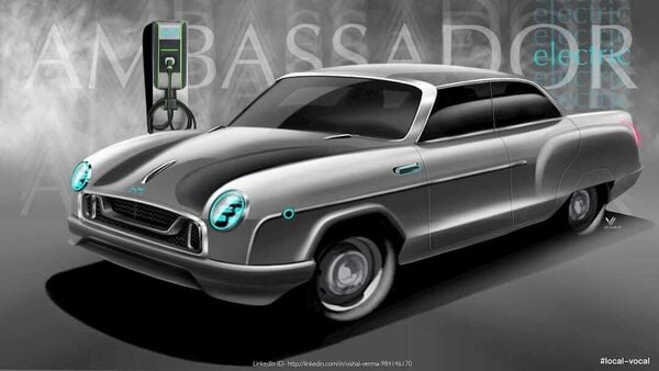 Electric avatar of the iconic HM Ambassador car as designed by Vishal Verma.