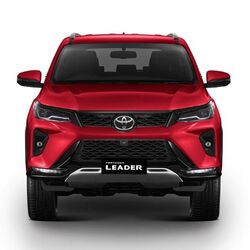 The new Toyota Fortuner Leader features redesigned grille along with new front and rear bumpers, black rear door trim, black side steps, and new 18-inch alloy wheels.
