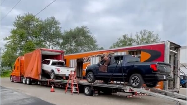 Ford F-150 Lightning pick-up trucks being sent to help in Kentucky floods