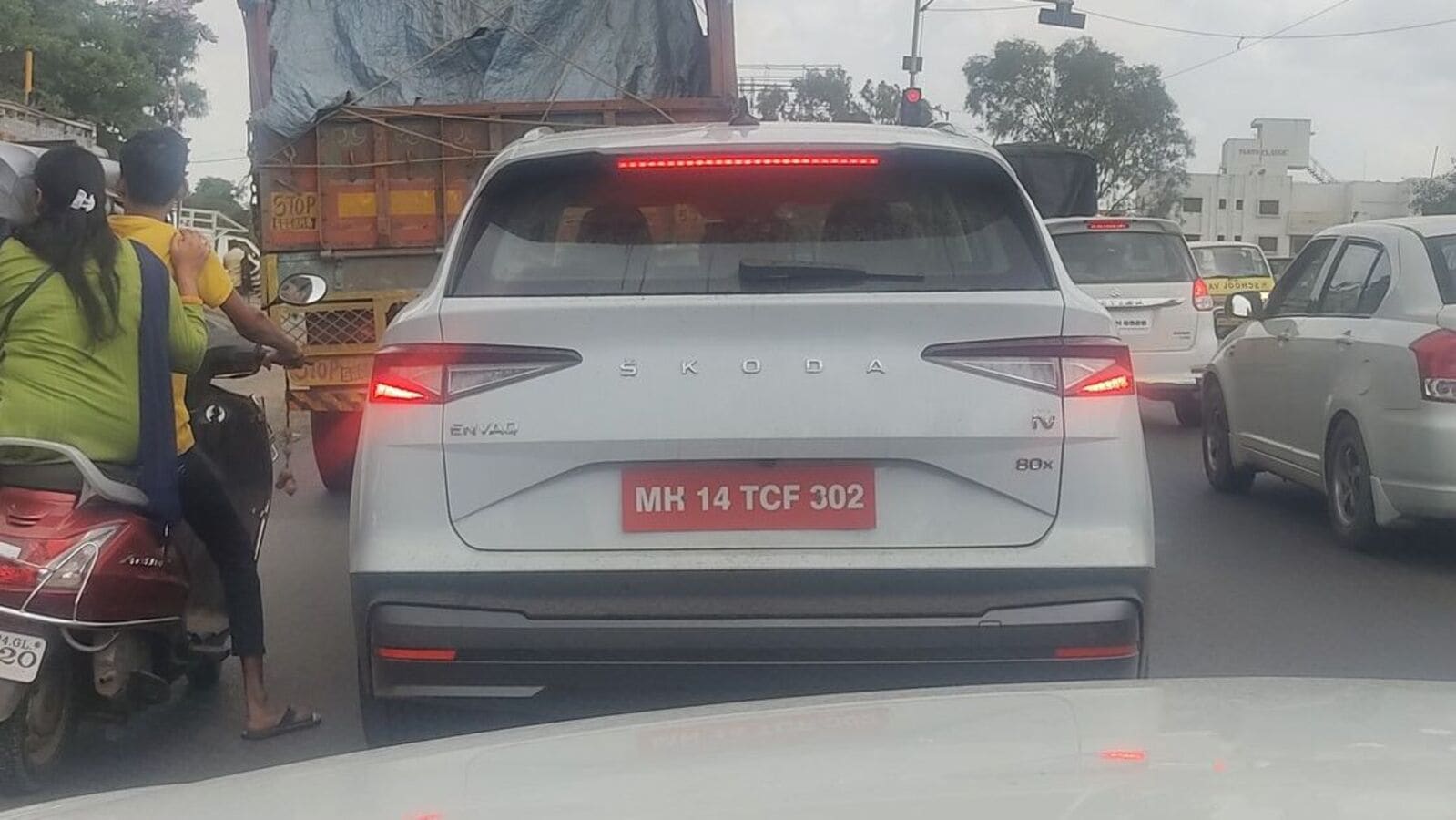 Skoda Enyaq iV electric crossover spotted testing ahead of launch in India