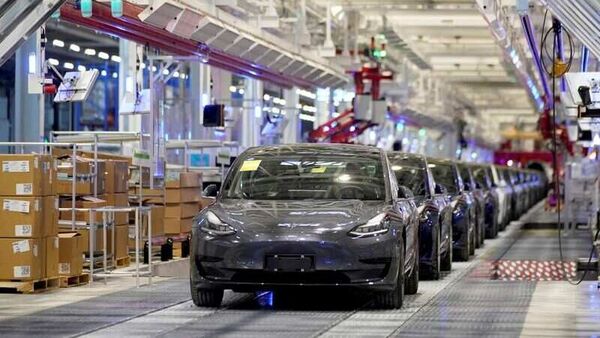 File photo of Tesla China-made Model 3 production. (Used for representational purpose ) (REUTERS)