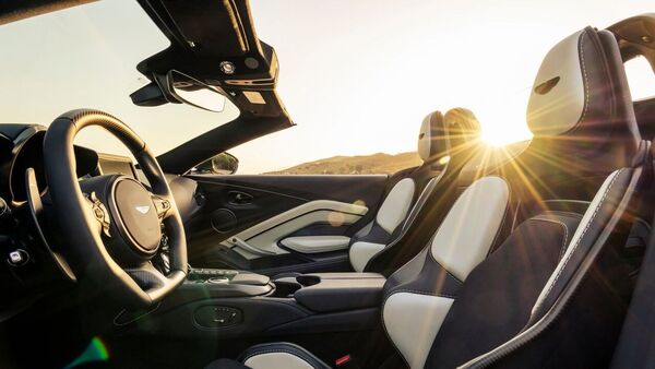 The interior of the V12 Vantage Roadster is not changed for the most part. However, there are new seats that the buyer can get. They are lighter by almost 7.5 kgs. The interior of the V12 Vantage Roadster is not changed for the most part. However, there are new seats that the buyer can get. They are lighter by almost 7.5 kgs.
