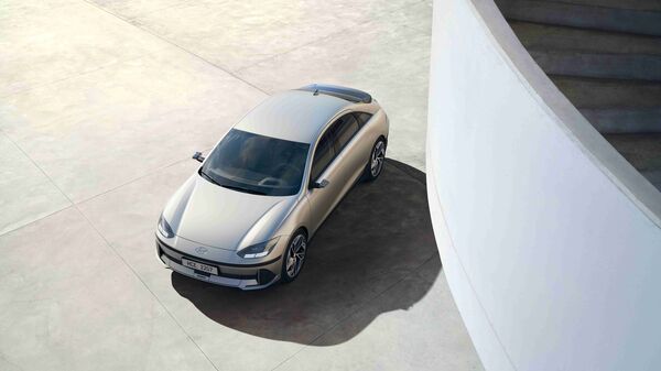 The Hyundai Ioniq 6 is longer, has a longer wheelbase, is wider as well as taller than the Tesla Model 3.