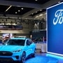 A 2022 Ford Mustang Mach-E electric sports utility vehicle (SUV). (Bloomberg)