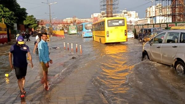 Several parts of the city including the Marathahalli - Silk Board junction road remained inundated with water, leaving various vehicles submerged or stranded. Several parts of the city including the Marathahalli - Silk Board junction road remained inundated with water, leaving various vehicles submerged or stranded.