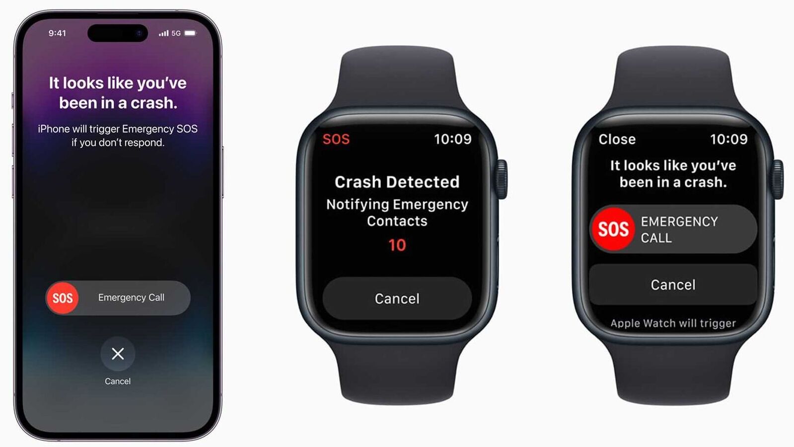 New Apple Watch, iPhone can call for help in case of a car crash