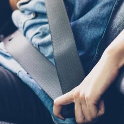 Seatbelts are essential - and enforced by law - for driver and all passengers inside a moving vehicle.